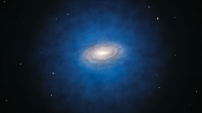 Artist's Impression of the Expected Dark Matter Distribution Around the Milky Way