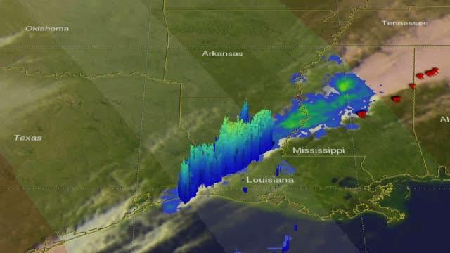 GPM Video of Tornadoes in Southeastern US