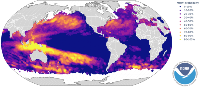 Global marine heatwave forecast