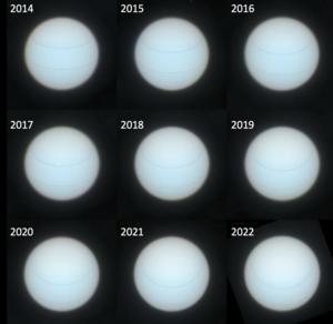 Uranus colour variations