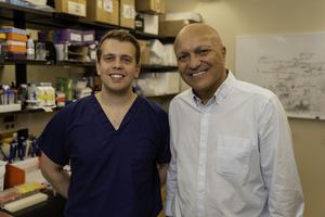 MUSC Hollings Cancer Center researchers Wyatt Wofford  (left) and Dr. Besim Ogretmen (right)