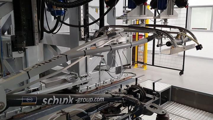 Pantograph test rig at University of Huddersfield