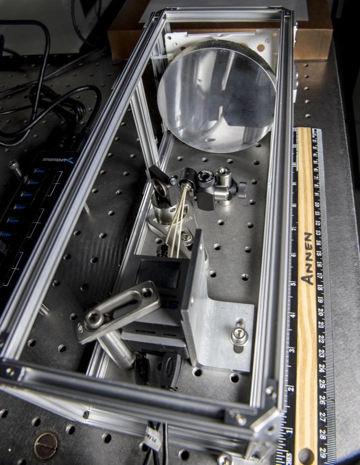 Lab Breadboard Used to Test Conceptual Telescope