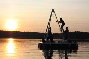 Getting sediments from a lake