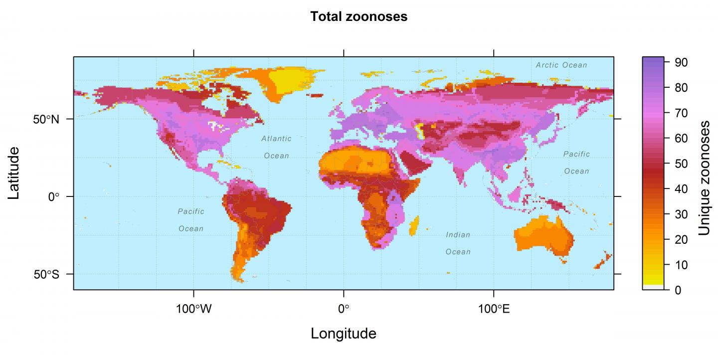 Geographic Ranges of Zoonotic Diseases