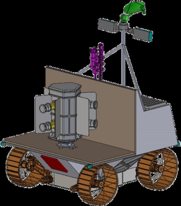 Illustration of the Am241 RPS on a lunar rover.