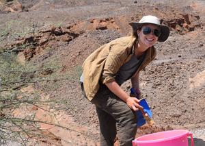 Dr. Elizabeth Sawchuk in the field