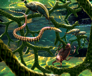 Tetrapodophis reconstruction, Julius Csotonyi