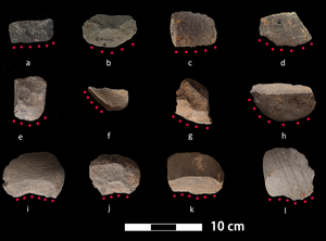 Stone flake tools from China.