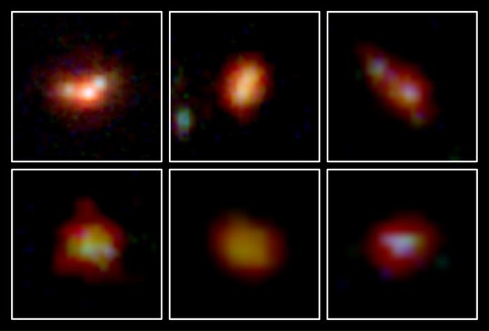 JWST infrared images of 6 galaxies