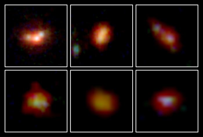 JWST infrared images of 6 galaxies