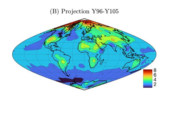 Global temperature map