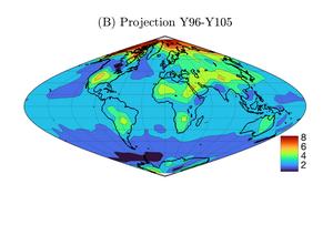 Global temperature map