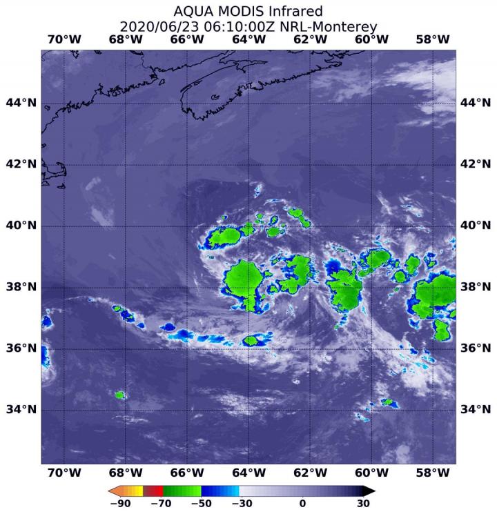 Aqua Image of Subtropical Depression 4