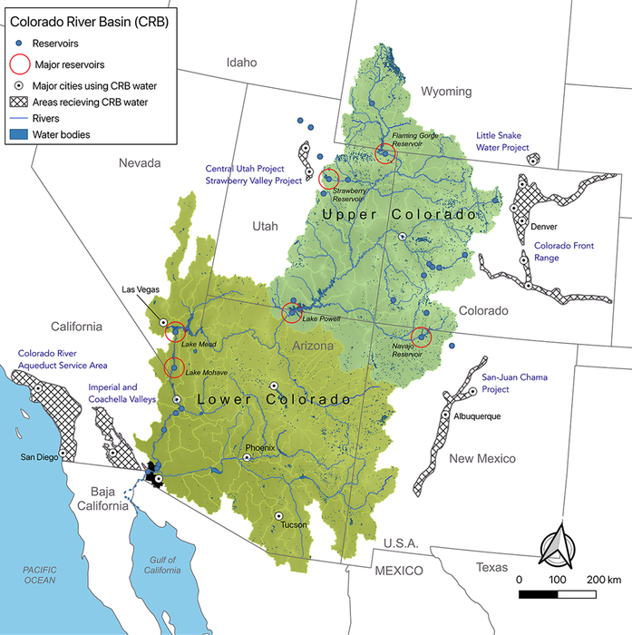 Upper Colorado River Basin Snowpack Map Climate Change Will Force Big Shift In Timing | Eurekalert!