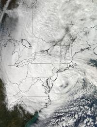NASA's Aqua satellite captured a visible image Sandy's massive circulation