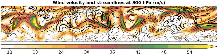 wind velocity and streamlines