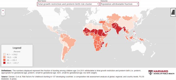 Online Map Illustrates Top Child Stunting Risk Factors by Country