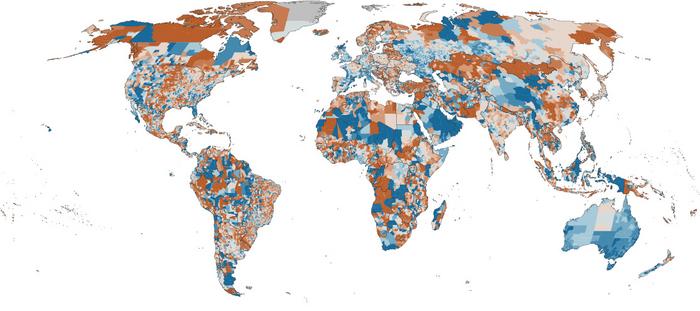 Net Migration Map IMAGE EurekAlert Science News Releases   Public