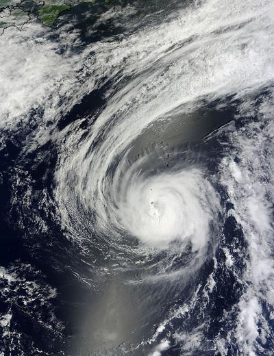 NASA Visible Image Sees a Weaker Typhoon Sanvu