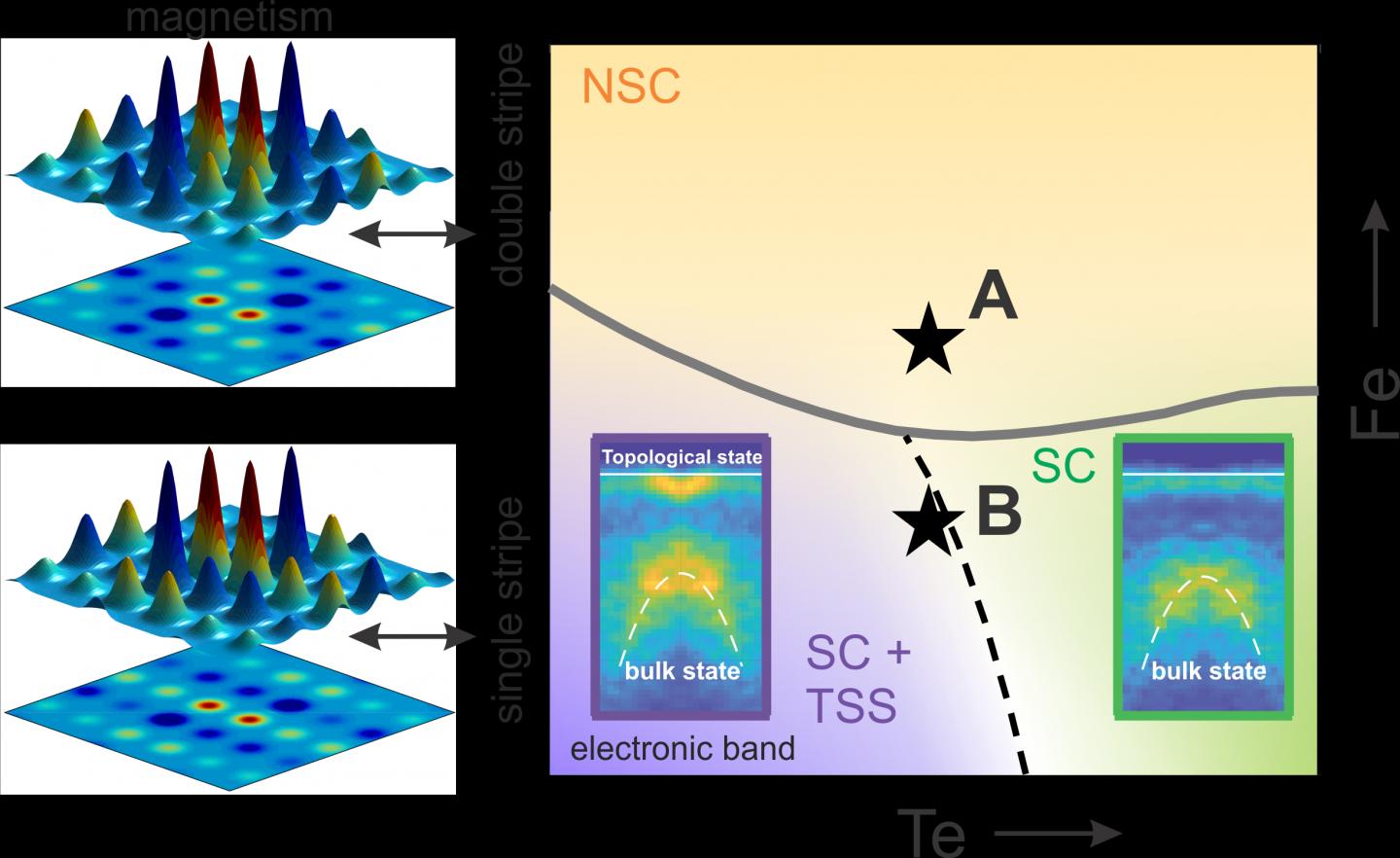 Material phase diagram for iron-based superconductor