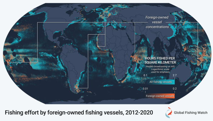 Fishing effort by foreign-owned fishing vessels, 2012-2020
