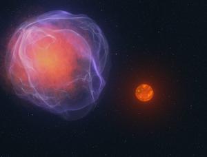 Binary Star System Supernova Explosion