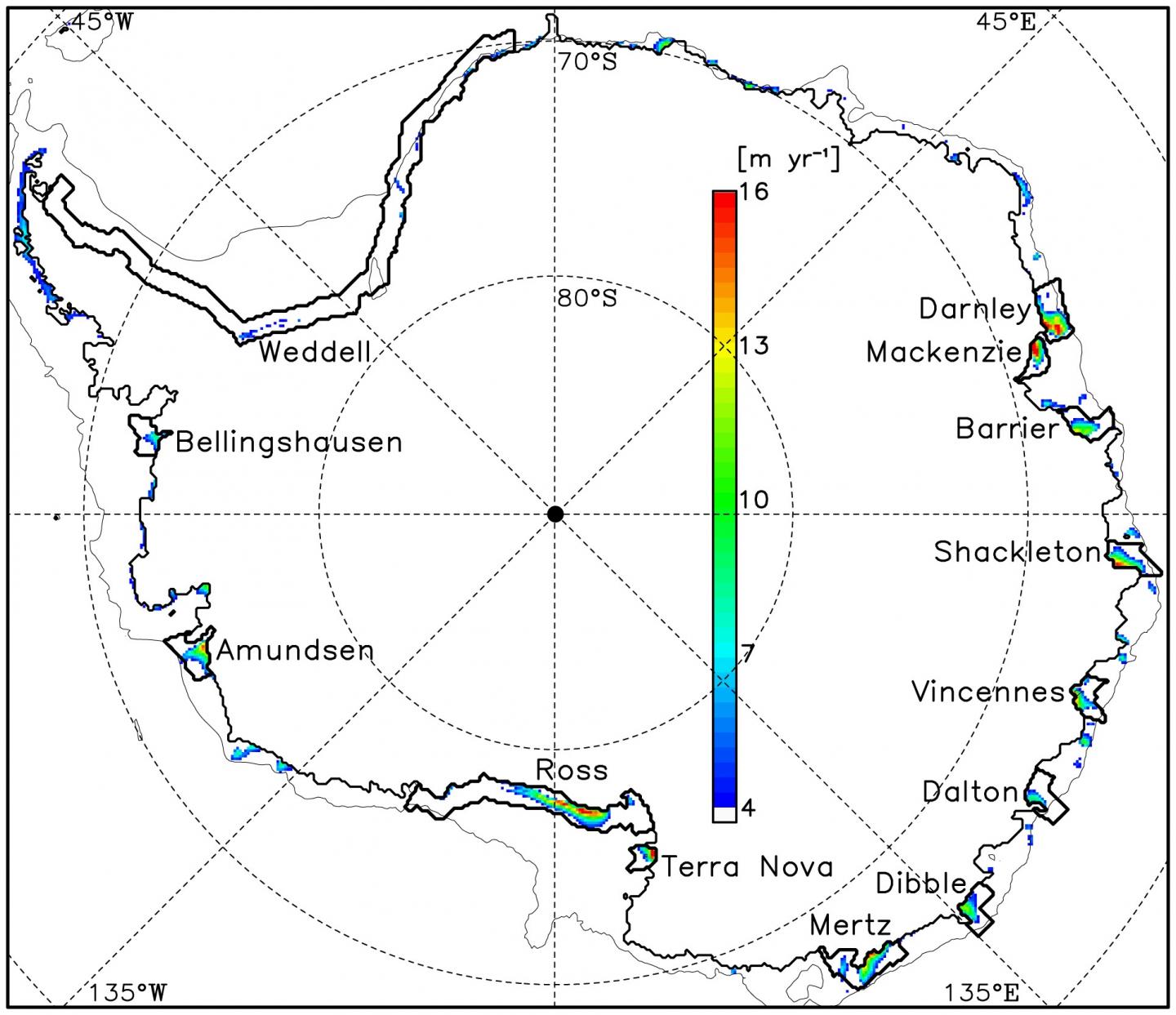 Figure 2: Mapping of Antarctic Sea Ice Production