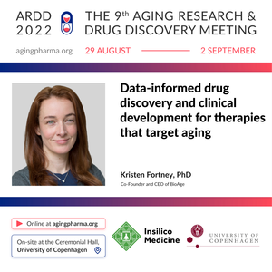 Kristen Fortney to present at the 9th Aging Research & Drug Discovery Meeting 2022