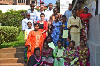 Debra Kaysen, University of Washington, with Group of Psychosocial Workers in DRC