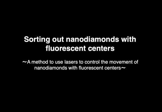 Resonant and Non-Resonant Nanodiamonds Moving in Opposite Directions