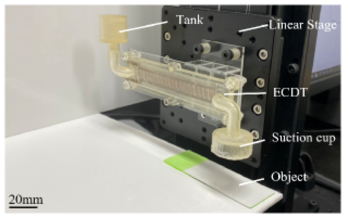 Experimental demonstration of a suction cup driven by the ECDT.