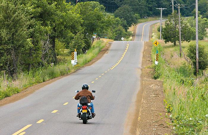 Solitude via motorbike