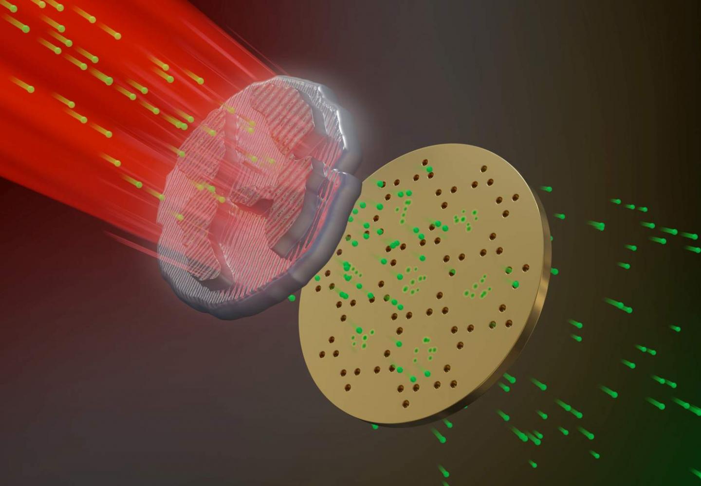artist's impression of ultrafast transmission electron miscroscope