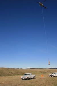 Helicopter Lift of Skull