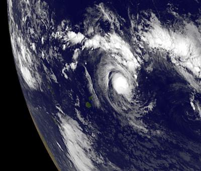 GOES-15 Satellite Image of Tropical Storm Evan