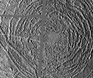 Crater on Europa