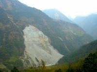 Fresh Landslide near Chomrong in the Himalaya