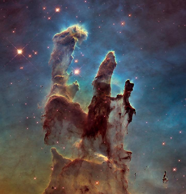 New View of the Pillars of Creation -- Visible
