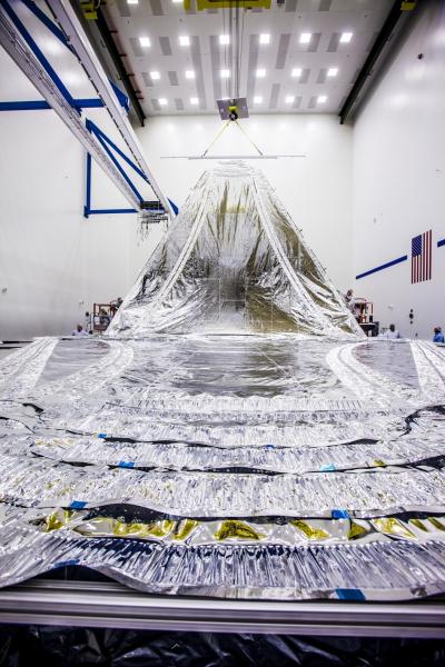 The James Webb Space Telescope Sunshield Waterfall