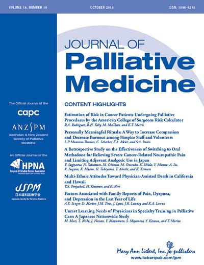 <I>Journal of Palliative Medicine</I>