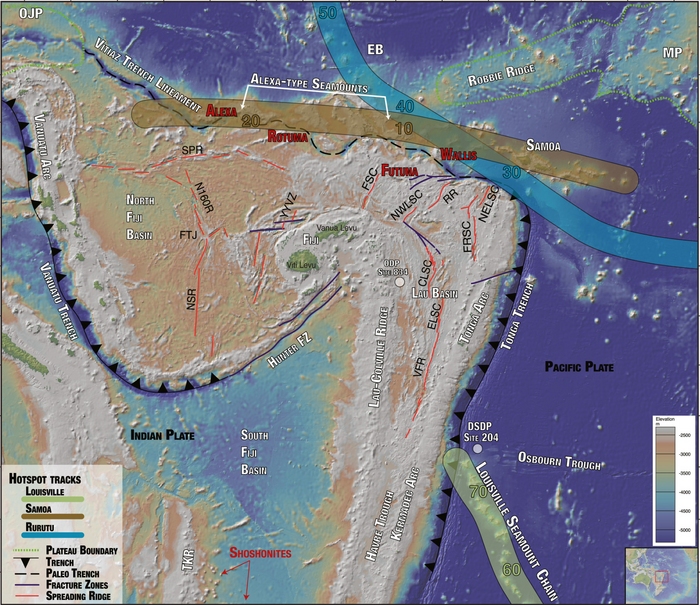 Fiji seafloor map