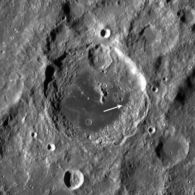 Wrinkle Ridges in the Moon's Aitken Crater