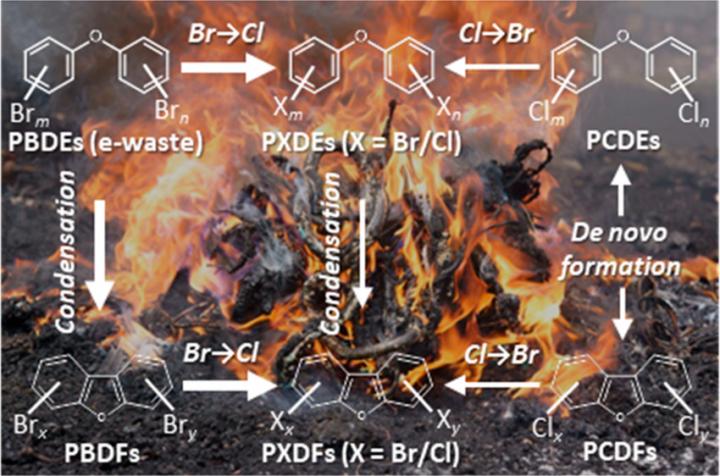 Formation of Brominated, Chlorinated and Mixed Halogenated Diphenyl Ethers and Dibenzofurans