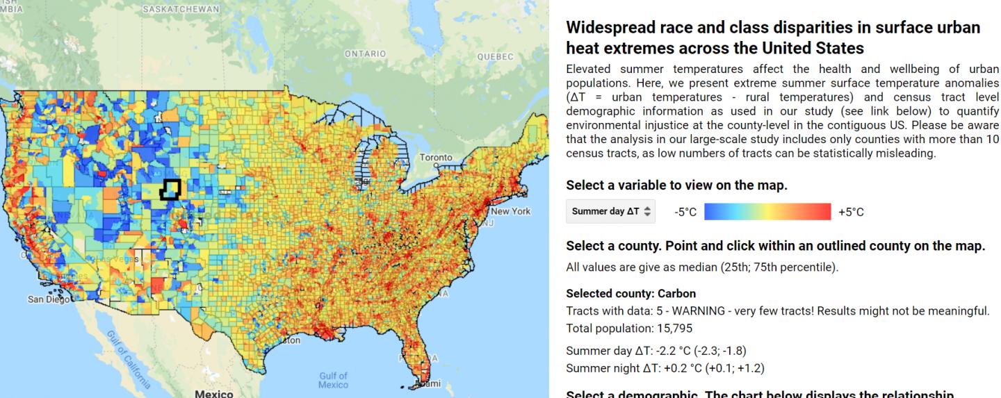 Race and class disparities interactive map