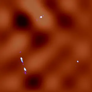 Dark matter fluctuations in the lens system MG J0414+0534