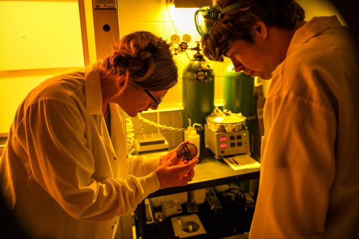 Aurelia Honerkamp-Smith, assistant professor of physics, in her Lehigh University lab