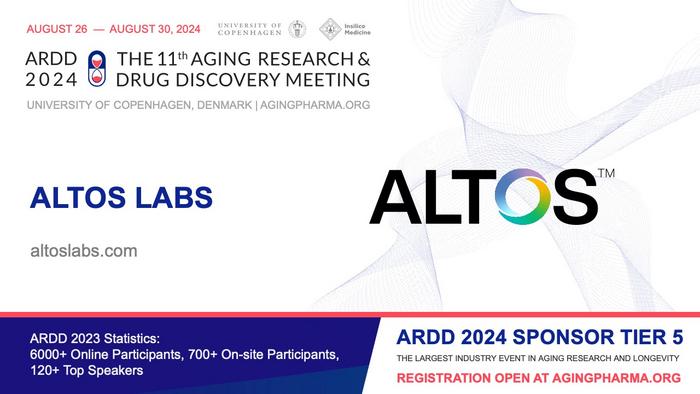 Announcing Altos Labs as Tier 5 Sponsor of ARDD 2024