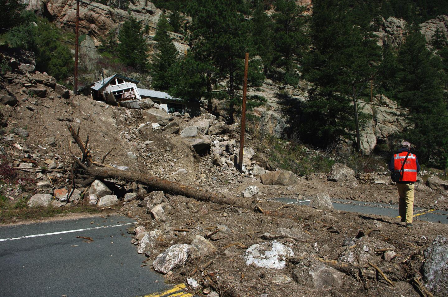 Debris Flow on Highway 34, Colorado Front Range