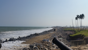 Sea defences at Elmina